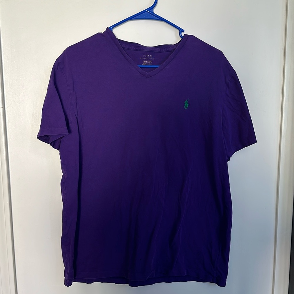 Polo Ralph Lauren Purple V Neck T Shirt